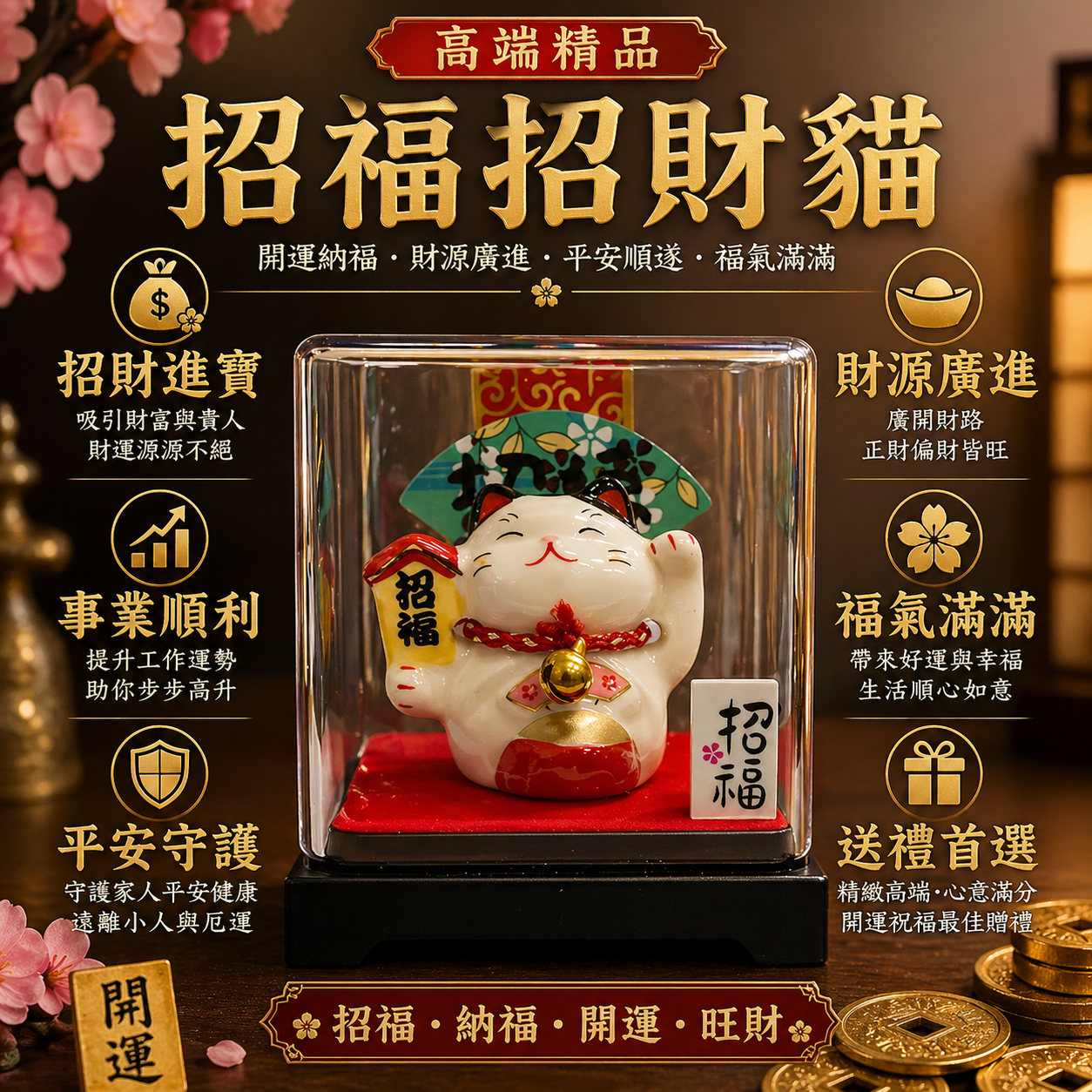 高端精品招福招財貓
