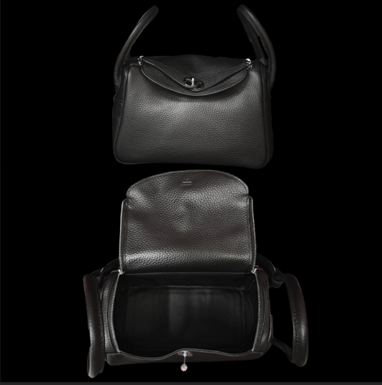 高端高品質豬籠入水豬乸包 (大)|DELUXE & PREMIUM QUALITY WEALTH FLOW IN FEMALE PIGGY BAG LARGE (BLACK)
