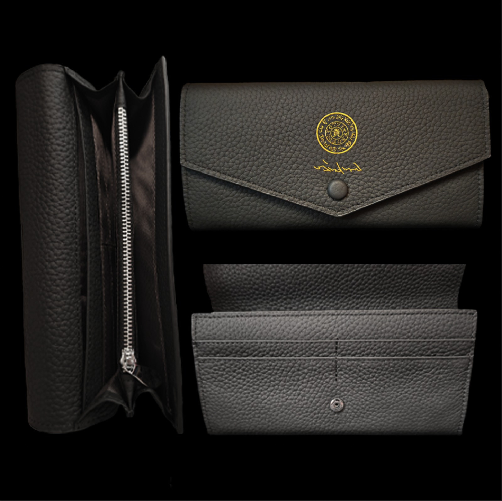 高端高品質豬籠入水豬乸包|DELUXE & PREMIUM QUALITY WEALTH FLOW IN FEMALE PIGGY WALLET/BAG(BLACK)