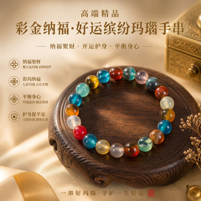 好运缤纷手串 | Colorful Good Fortune Bracelet
