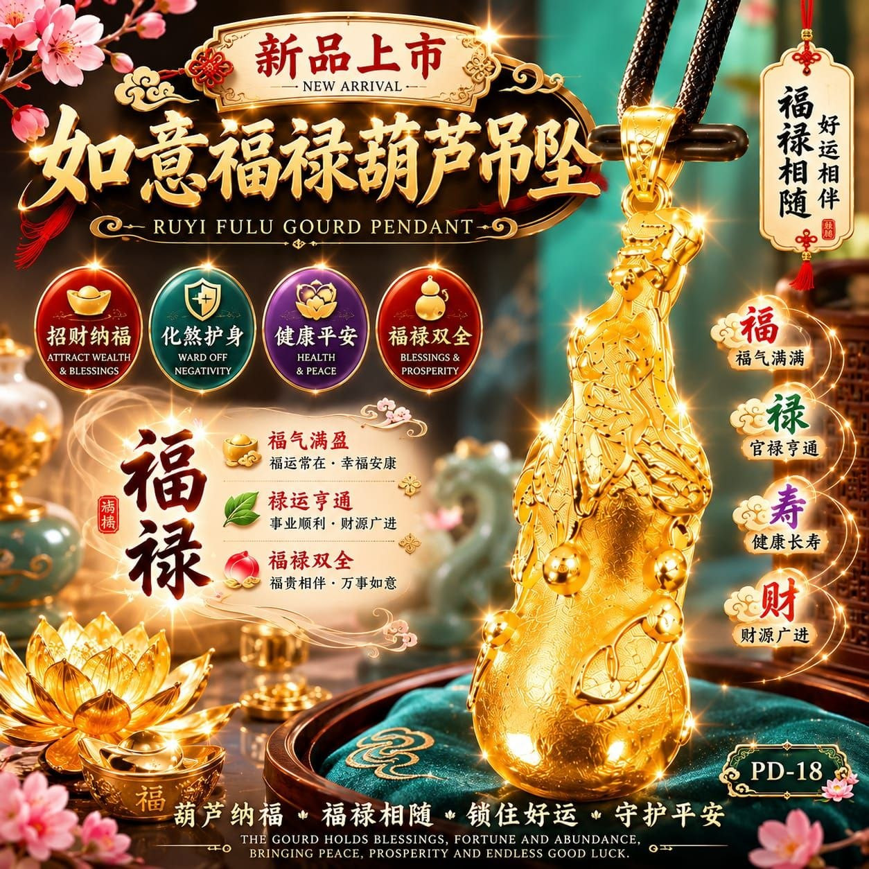 【如意福禄葫芦】[Ruyi Gourd of Good Fortune and Prosperity]