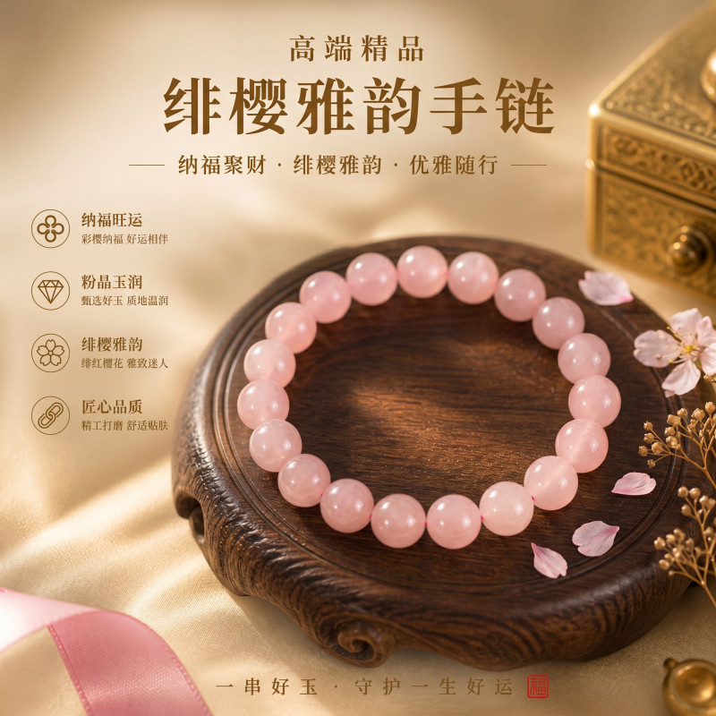 绯樱雅韵手链 | Elegant Sakura Charm Bracelet