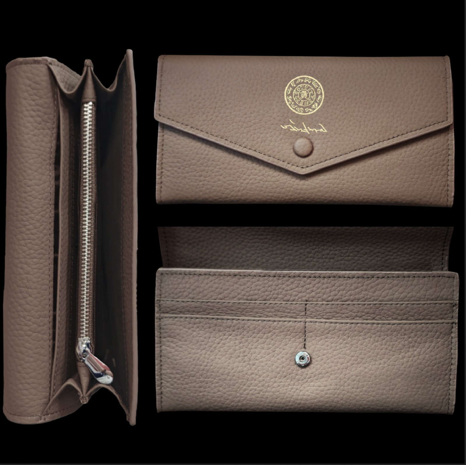 高端高品質豬籠入水豬乸包|DELUXE & PREMIUM QUALITY WEALTH FLOW IN FEMALE PIGGY WALLET/BAG(LIGHT BROWN)