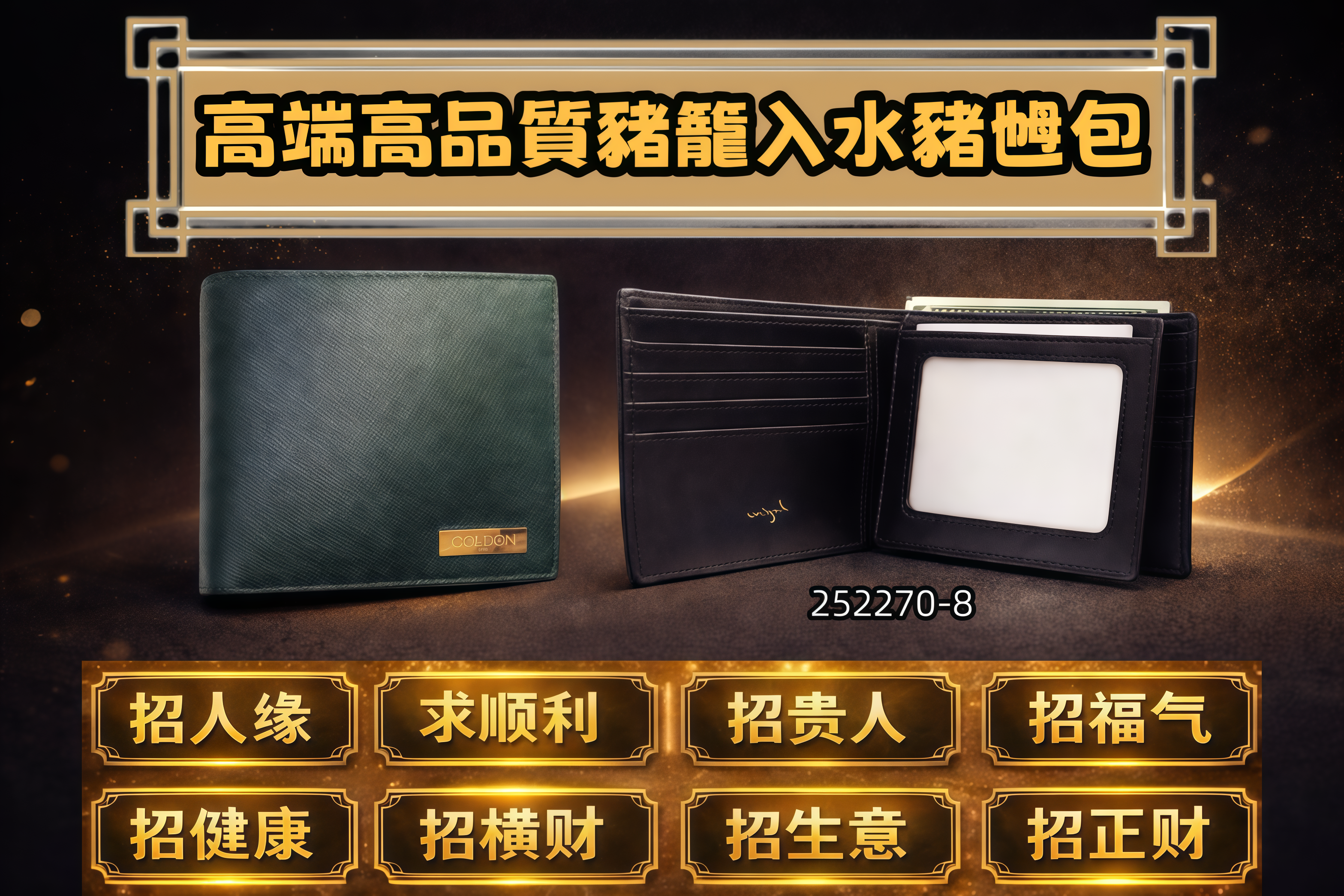 高端高品質豬籠入水豬乸包 DELUXE & PREMIUM QUALITY WEALTH FLOW IN FEMALE PIGGY WALLET/BAG