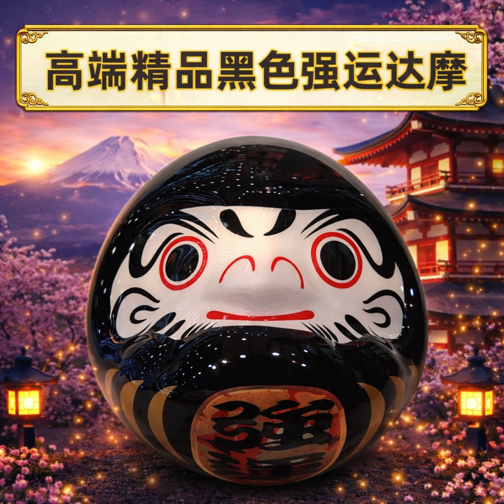 高端精品黑色小達摩