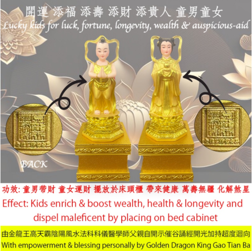 開運 添福 添壽 添財 添貴人 添丁 添子孙 童男童女 ｜Lucky kids for luck, fortune, longevity, wealth & auspicious-aid