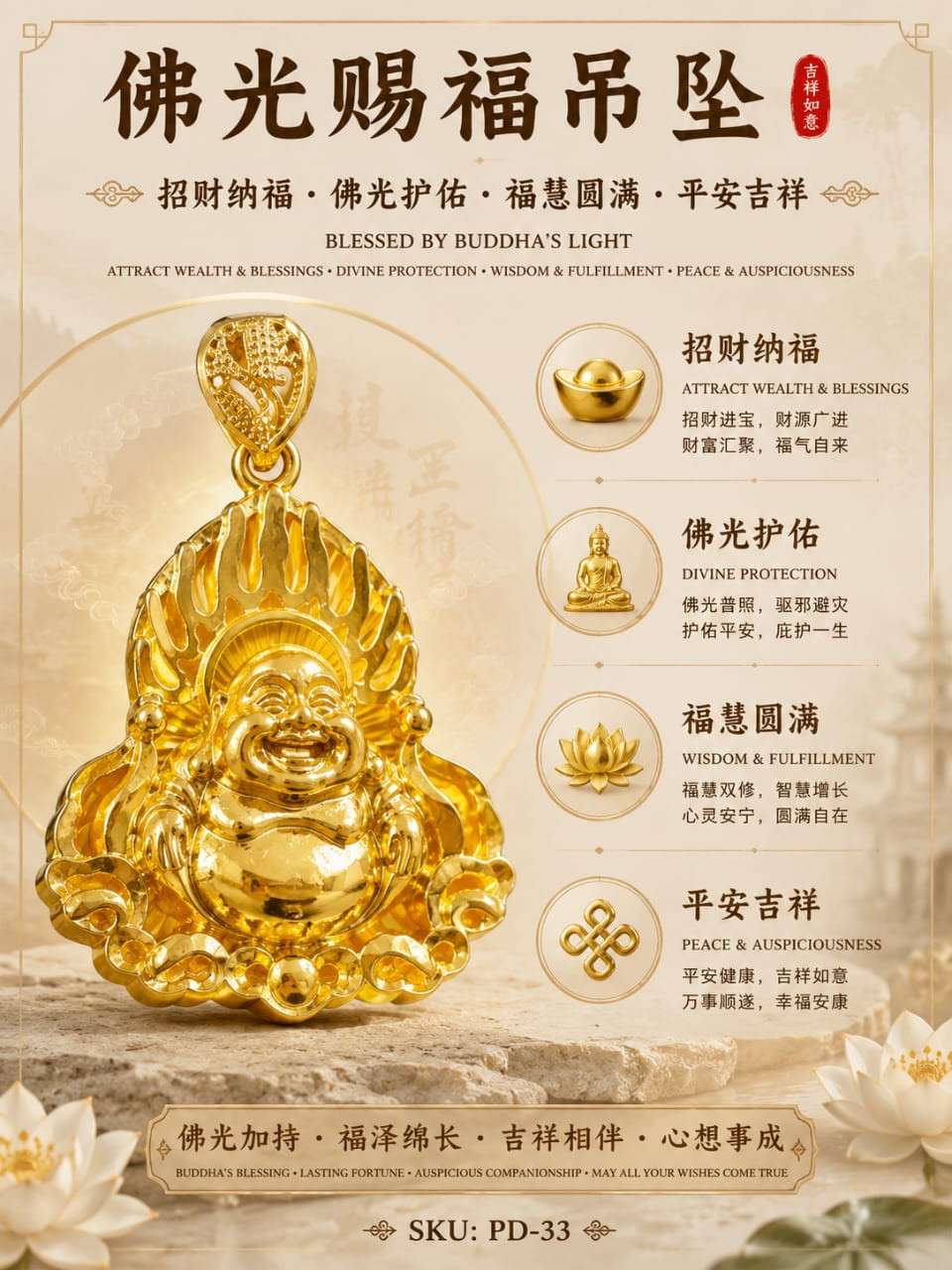 【佛光赐福】[Blessings Bestowed by the Light of the Buddha]