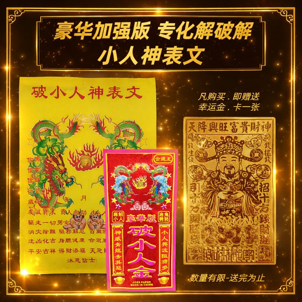【豪華加強版】拜拜專破解化小人｜【PREMIUM & ENHANCED EDITION】SPECIFICALLY TO  ELIMINATE VILLAIN