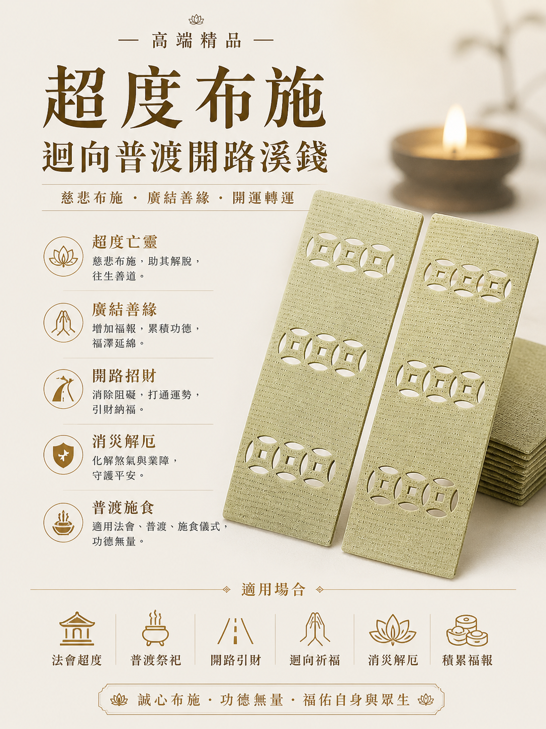 超度布施迴向普渡開路溪錢 | Joss paper for universal salvation,spritual offering and road opening ritual