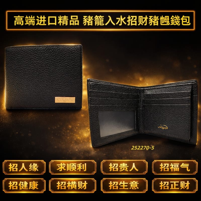 高端精品 猪笼入水招财猪乸钱包 Premium  “Pig Cage into Water” Piggy Wallet (Wealth-Attracting)
