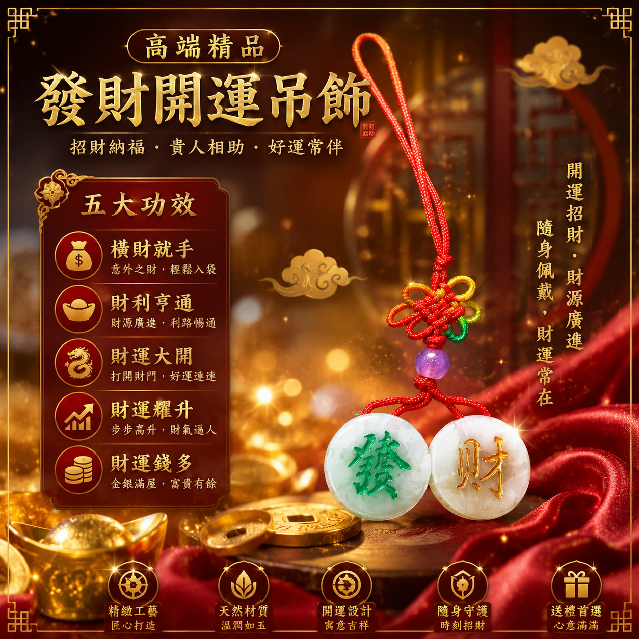高端精品發財開運吊飾｜Wealth & luck pendant