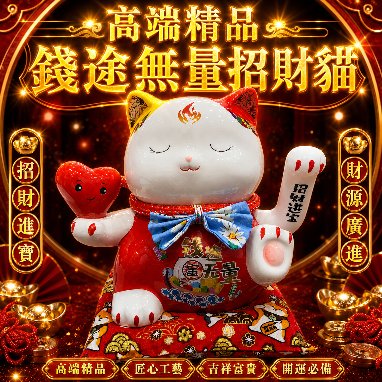 高端精品錢途無量招財貓 Premium Luxury Boundless Prosperity Lucky Cat