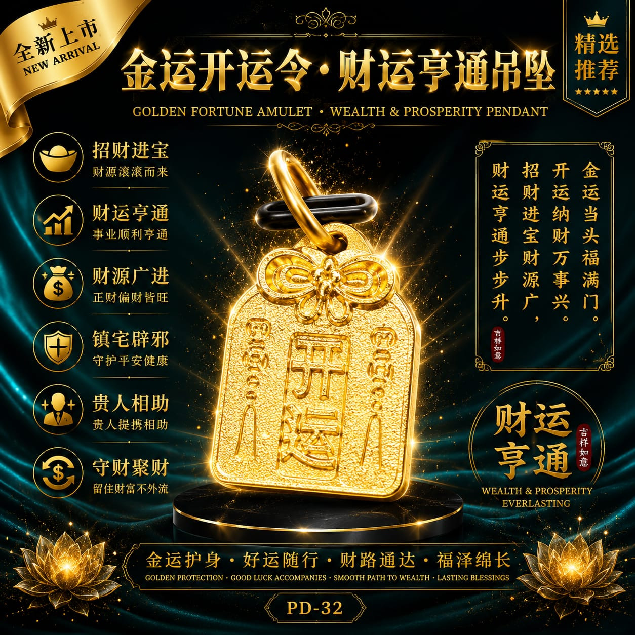 【金运开运令・财运亨通】Golden Fortune & Luck-Enhancing Decree: Flourishing Wealth and Prosperity