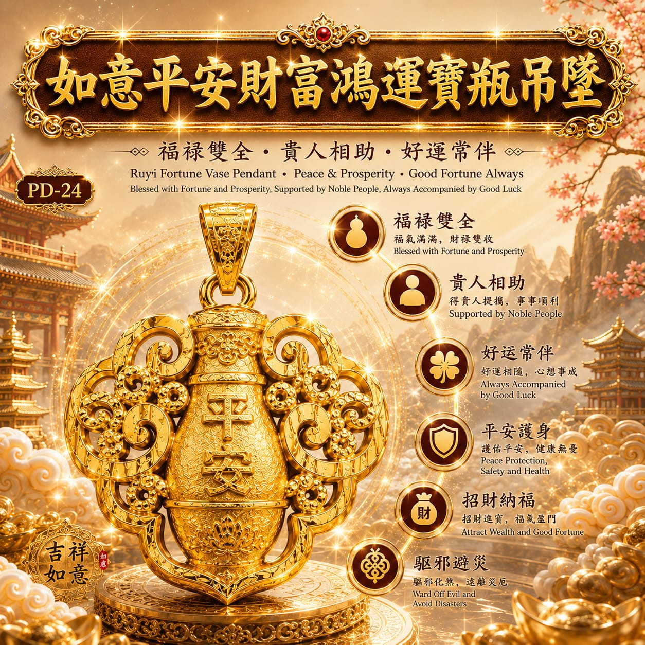 【如意福瓶】[Ruyi Fortune Vase]